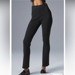ALO Yoga Denim Knit High-Waist Flare Pant